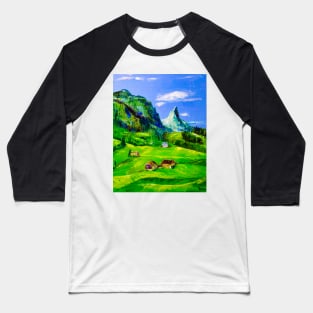 Switzerland. Alps Baseball T-Shirt